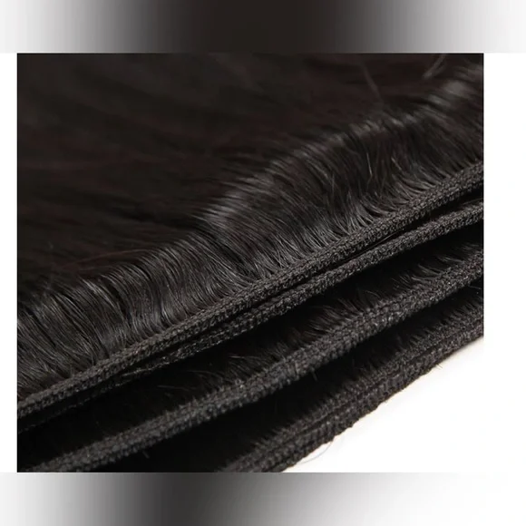 20 In Human hair Blend - Black straight Bundlesthree pieces